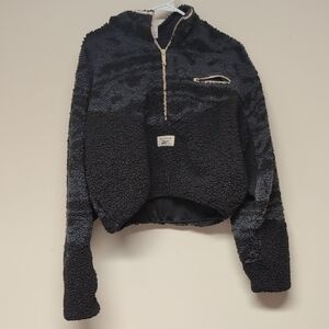 Reebok Black Fuzzy Pull Over Sweater